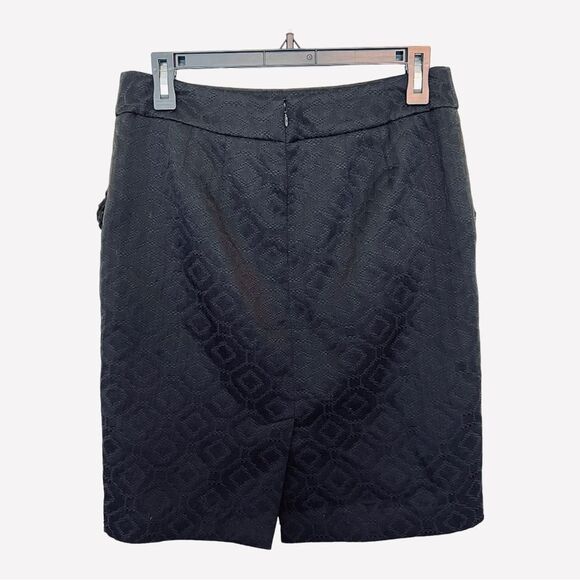 Ann Taylor LOFT Black Pencil Skirt with Ruffled Front Pockets Size 4 - Picture 7 of 9